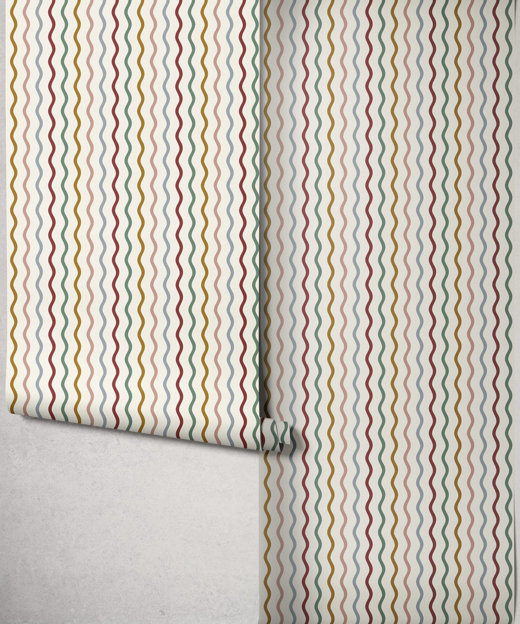 Topsy-Turvey Wallpaper, Rainbow