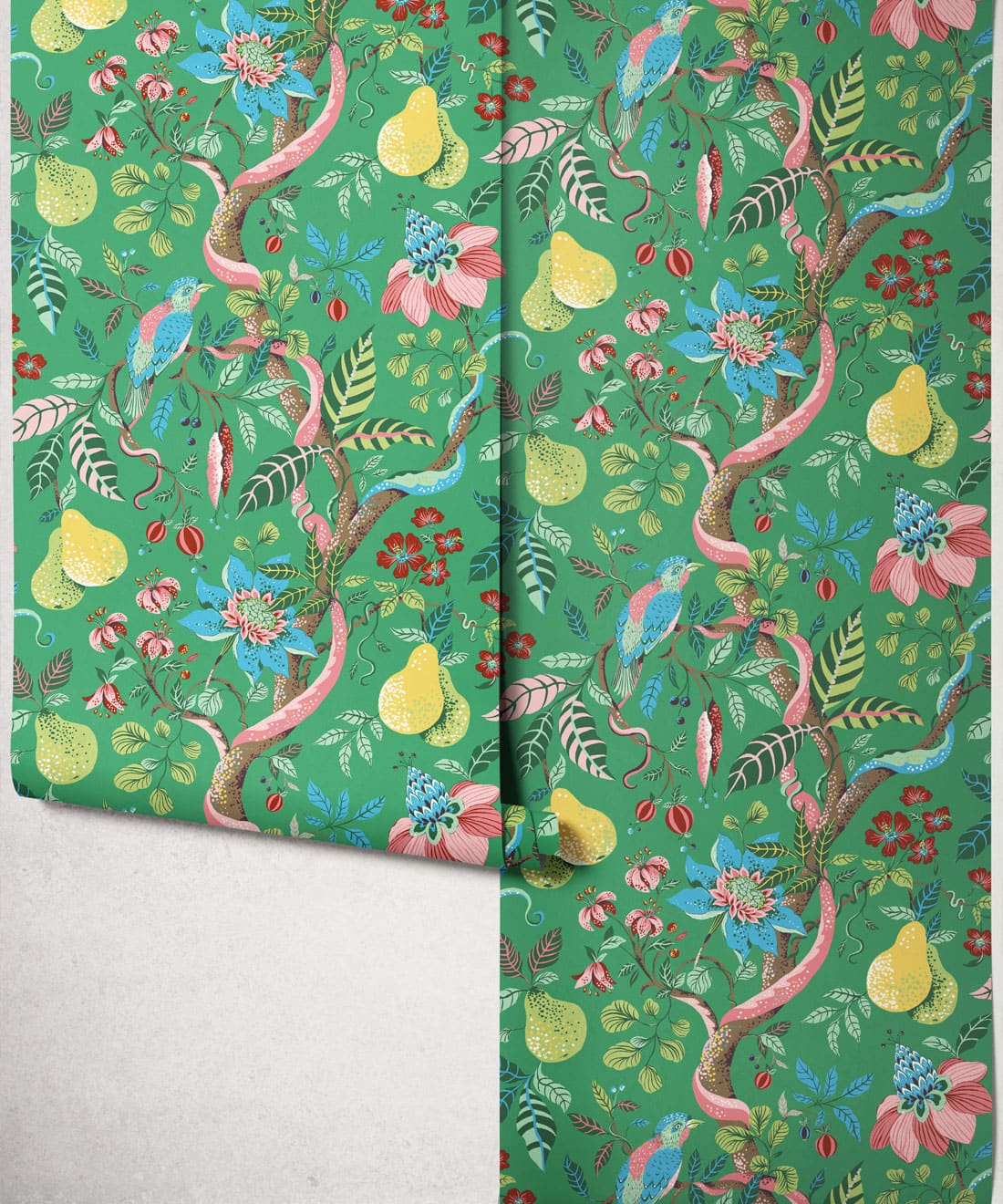 Pear Tree Wallpaper, Emerald