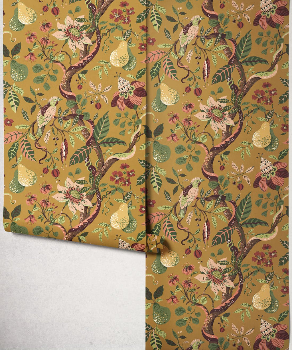 Pear Tree Wallpaper, Ochre