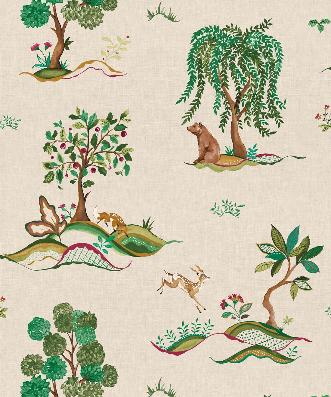 Willow Wood Wallpaper, Cherry