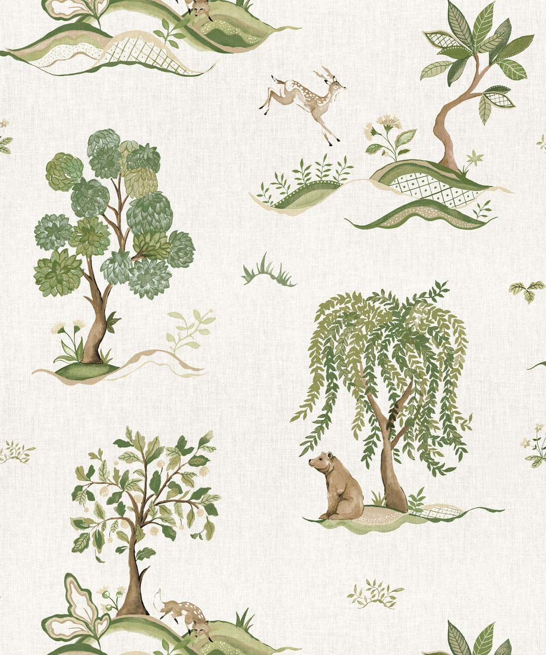 Willow Wood Wallpaper, Linen