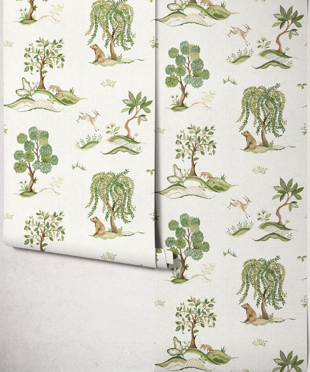 Willow Wood Wallpaper, Linen