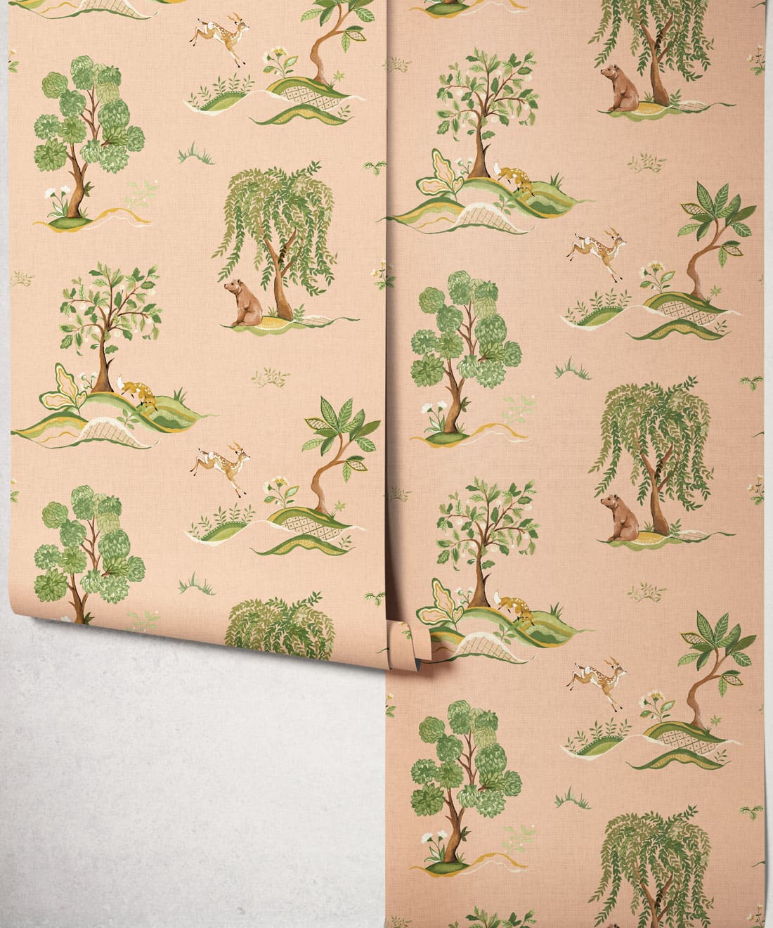 Willow Wood Wallpaper, Rose
