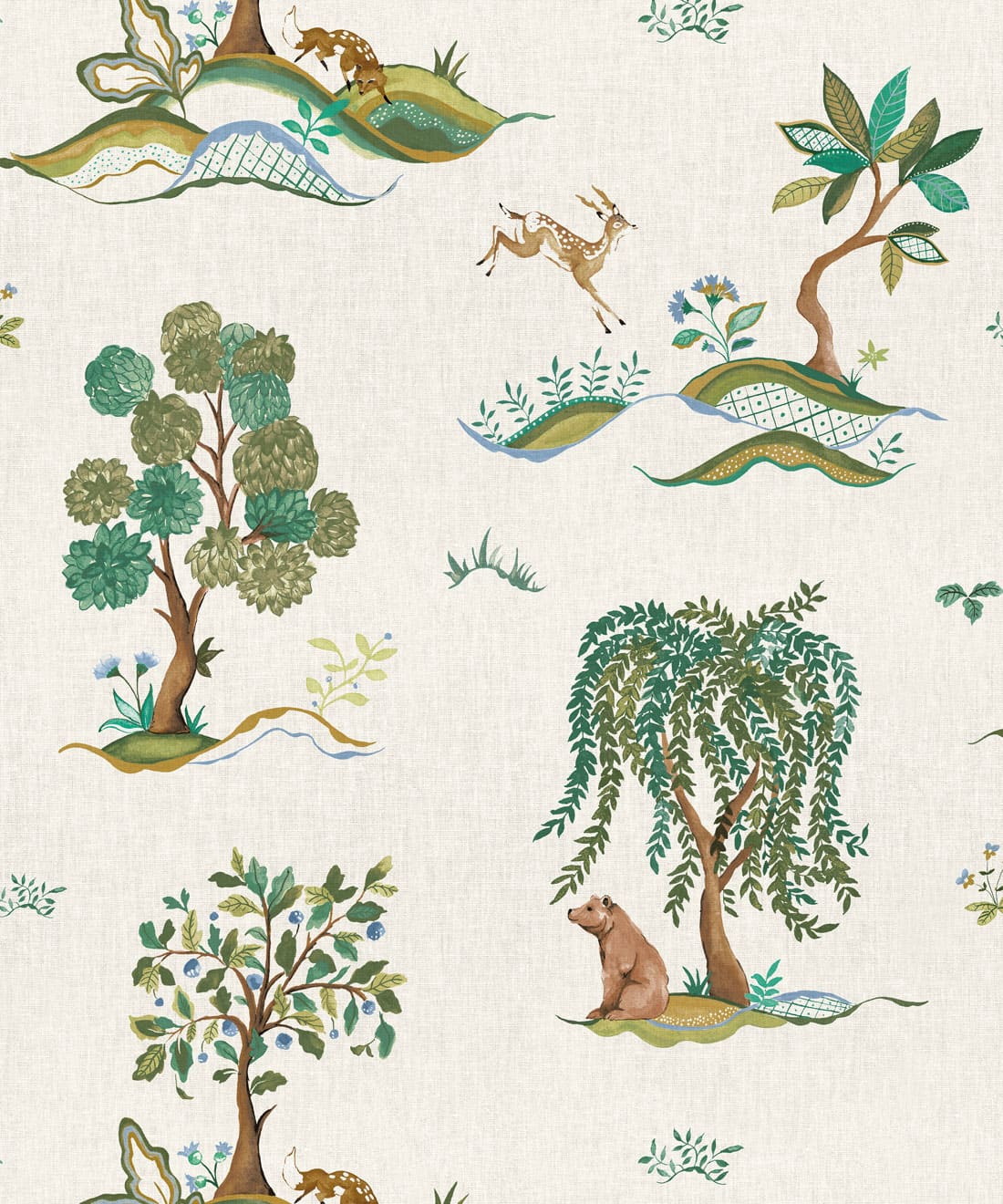 Willow Wood Wallpaper, Seaglass