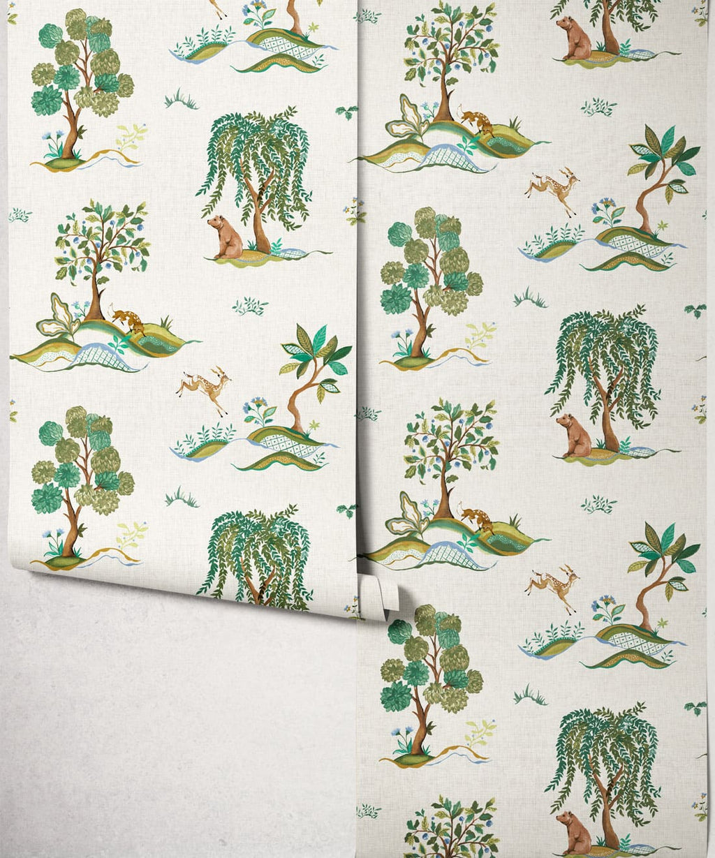 Willow Wood Wallpaper, Seaglass