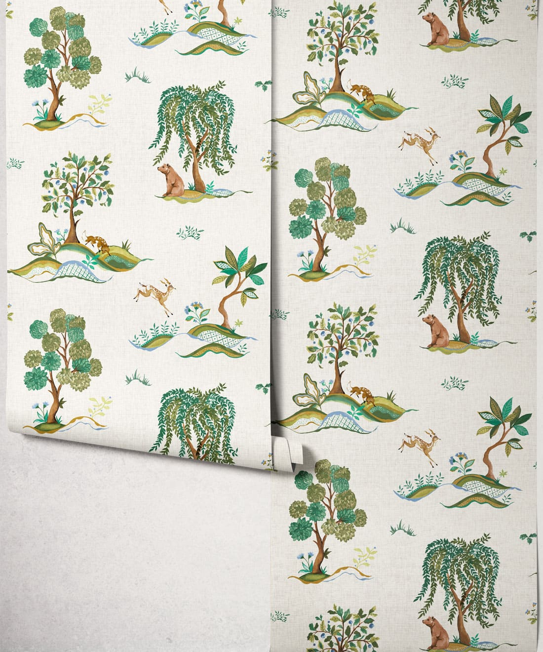 Willow Wood Wallpaper, Seaglass