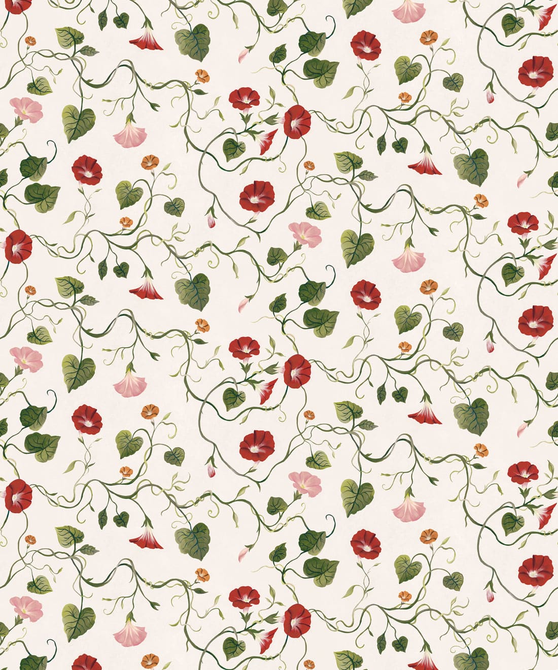 Moonflower Wallpaper, Apricot