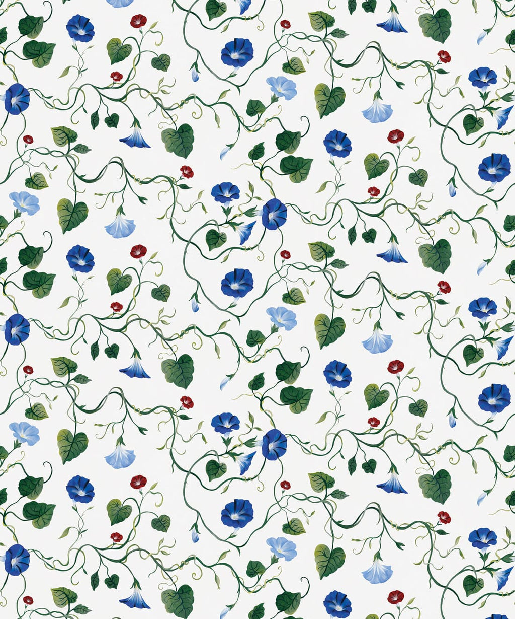 Moonflower Wallpaper, Cobalt