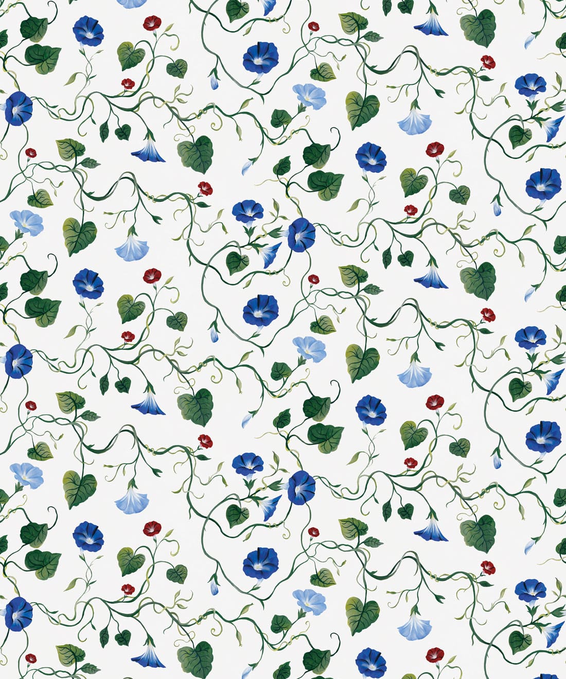 Moonflower Wallpaper, Cobalt