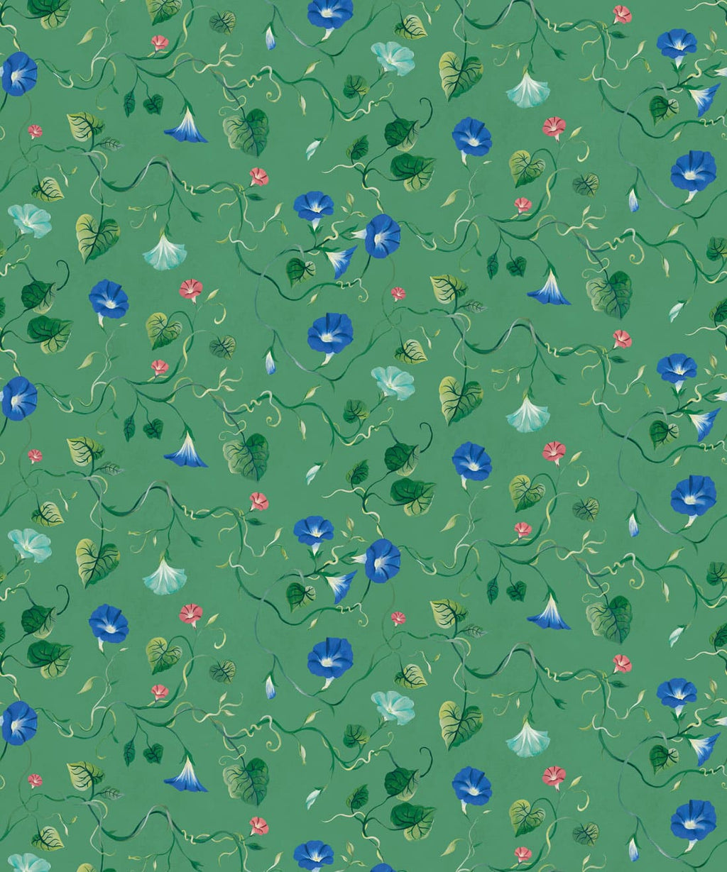 Moonflower Wallpaper, Emerald