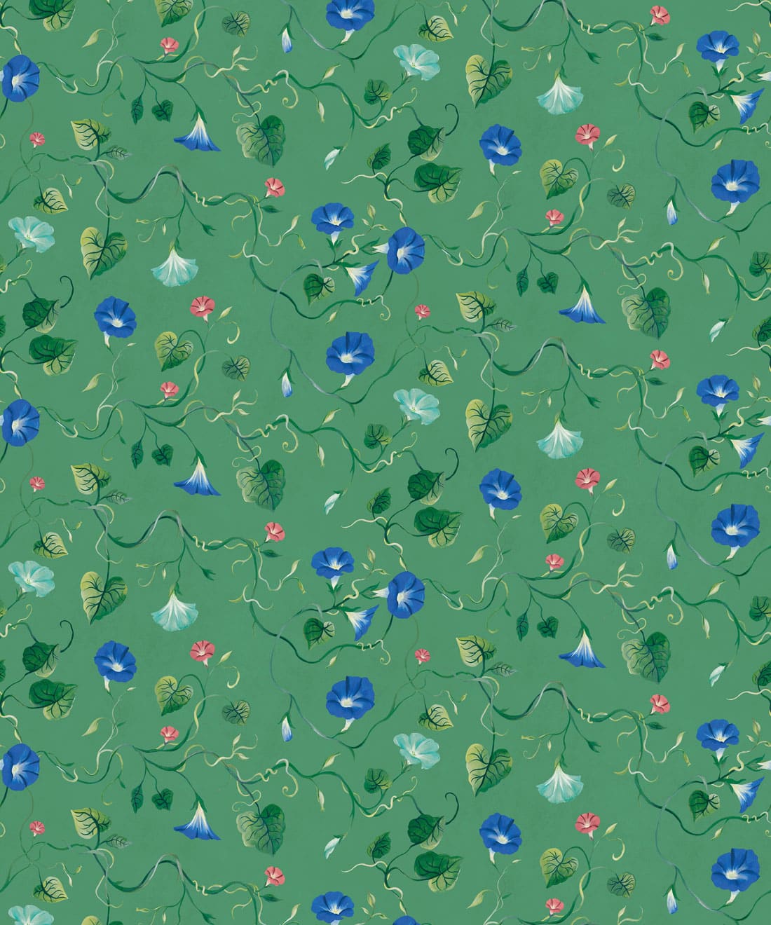 Moonflower Wallpaper, Emerald