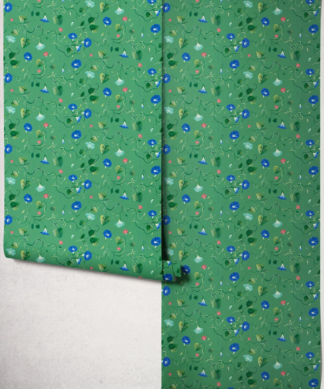 Moonflower Wallpaper, Emerald