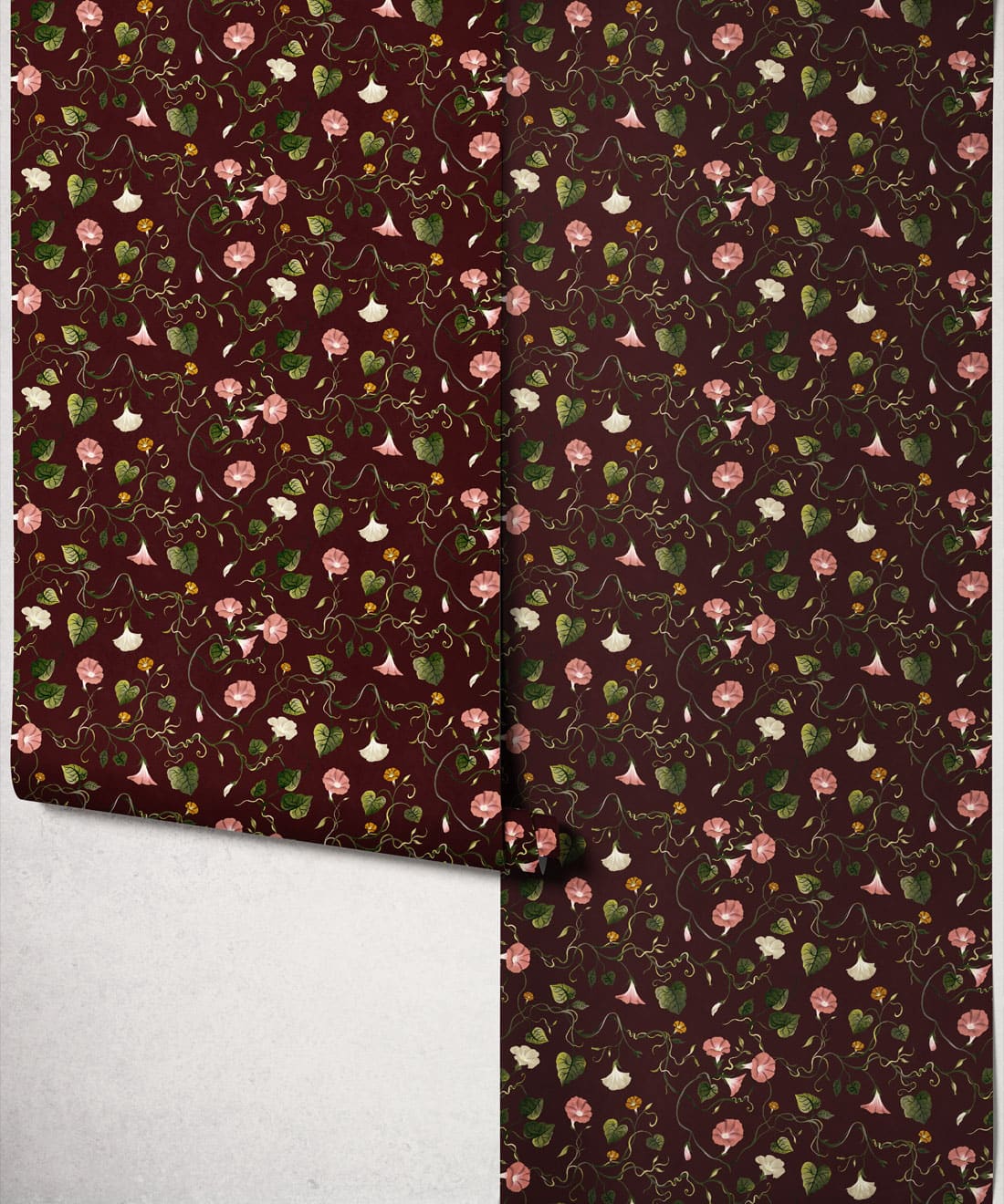 Moonflower Wallpaper, Plum
