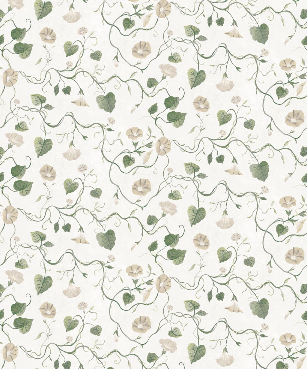 Moonflower Wallpaper, Sage