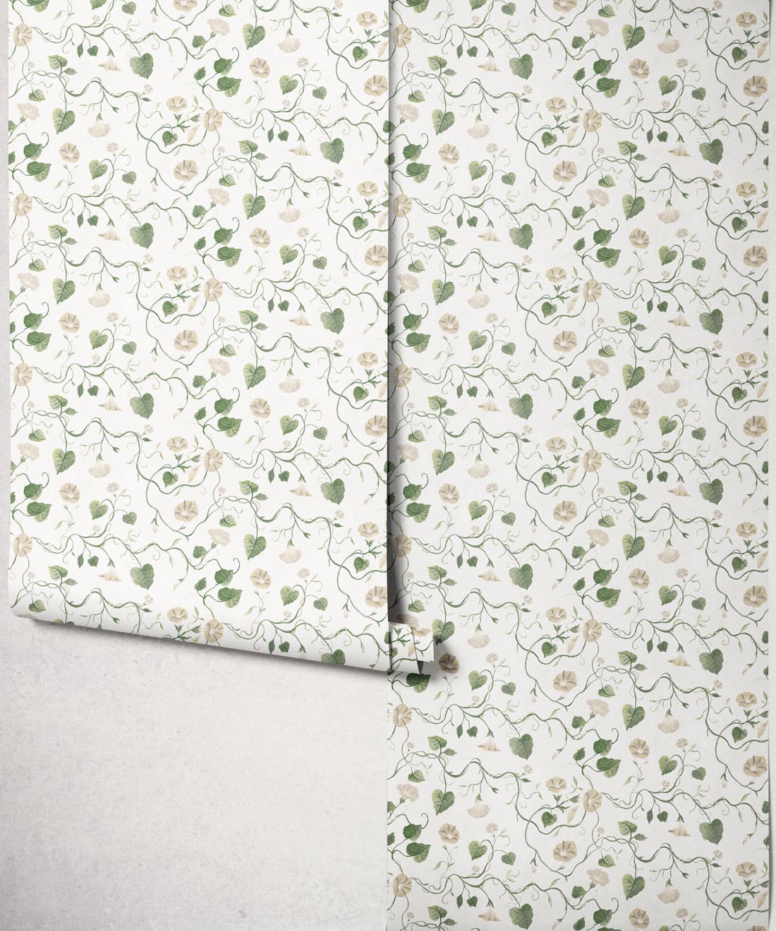 Moonflower Wallpaper, Sage