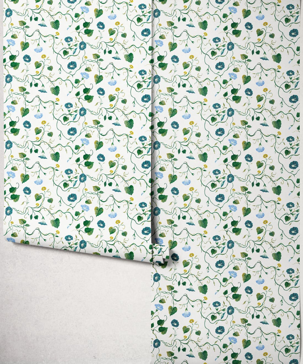 Moonflower Wallpaper, Seaglass