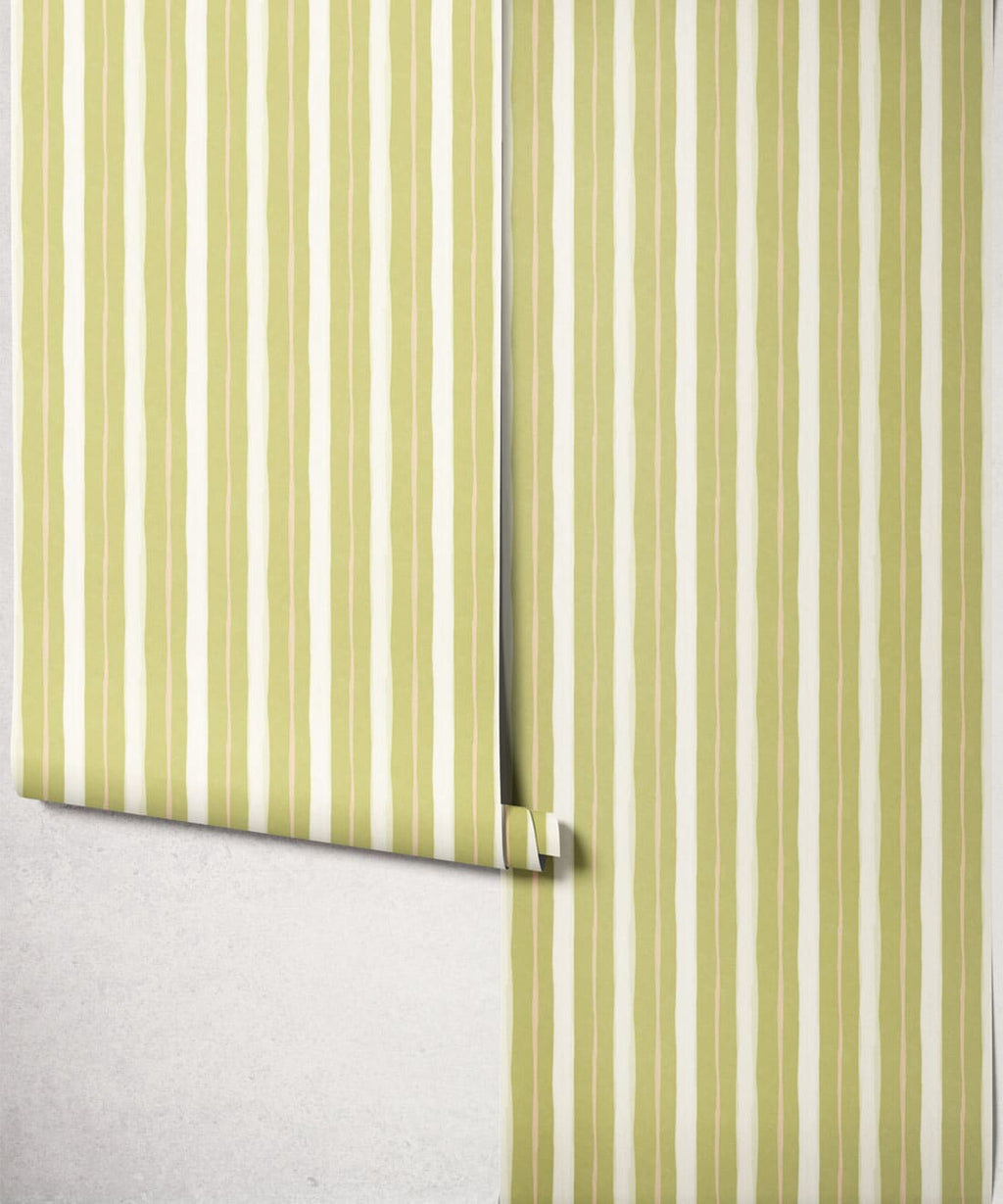 Palette Stripe Wallpaper, Chartreuse