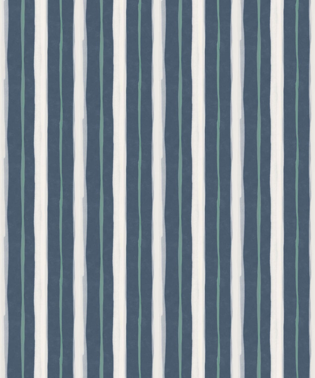 Palette Stripe Wallpaper, Indigo