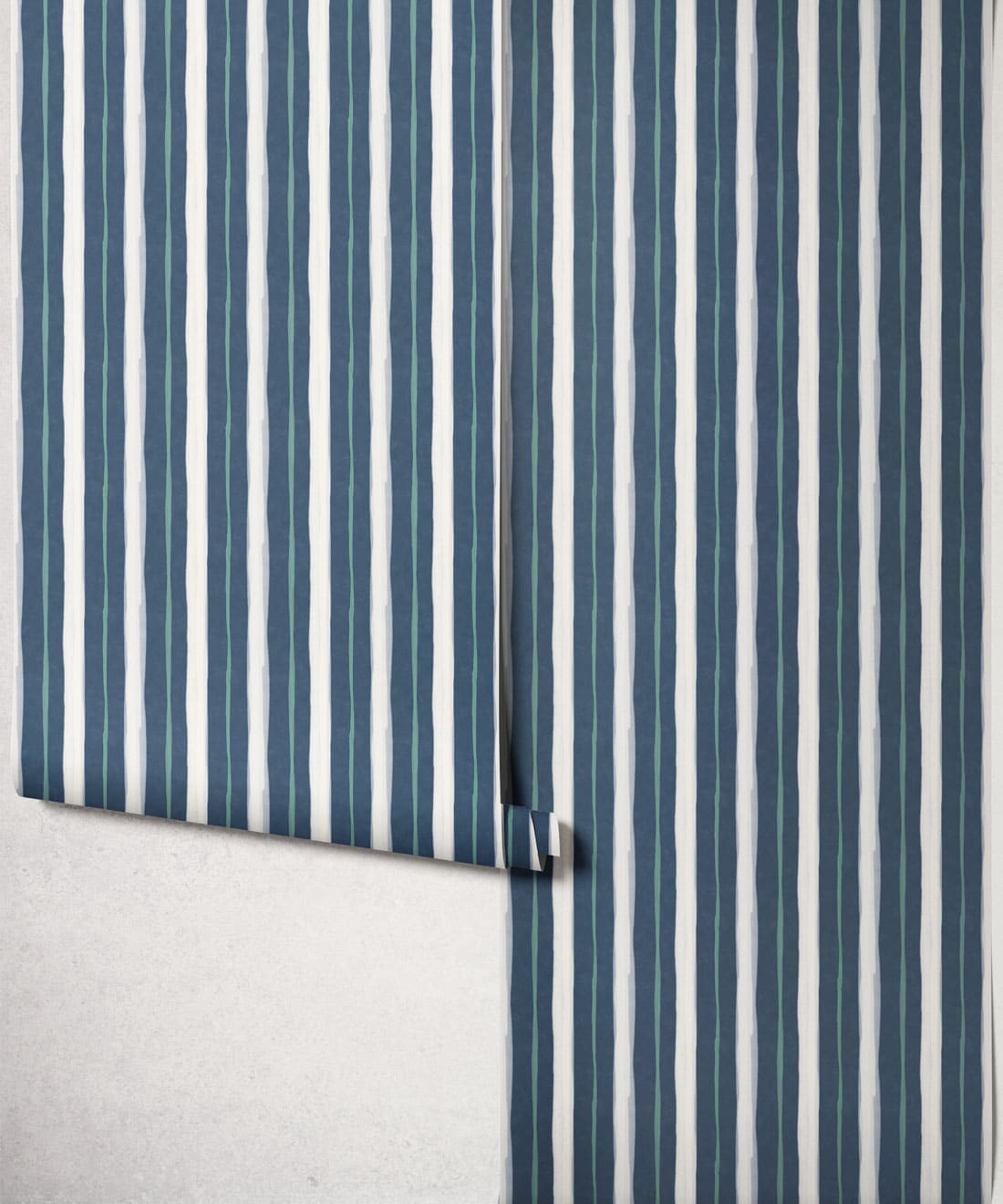 Palette Stripe Wallpaper, Indigo