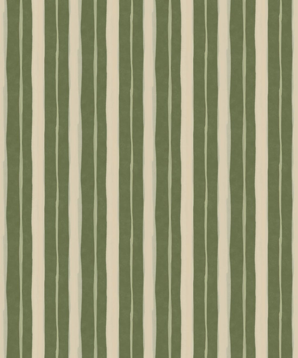 Palette Stripe Wallpaper, Olive