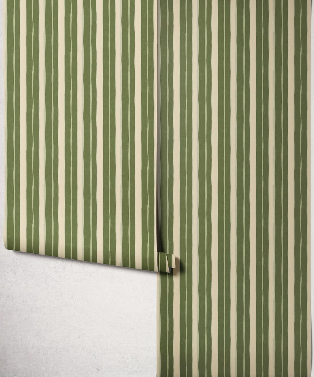 Palette Stripe Wallpaper, Olive