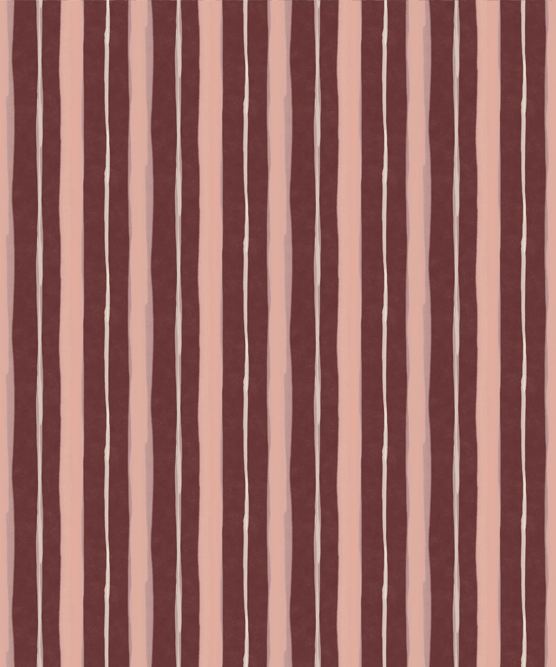 Palette Stripe Wallpaper, Plum