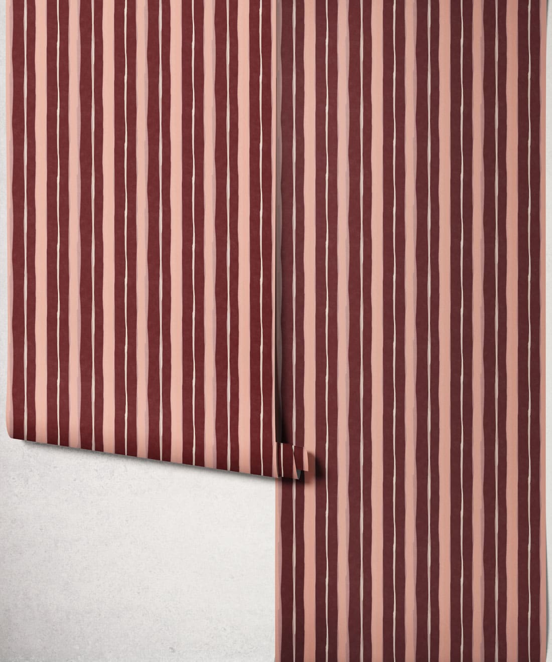 Palette Stripe Wallpaper, Plum