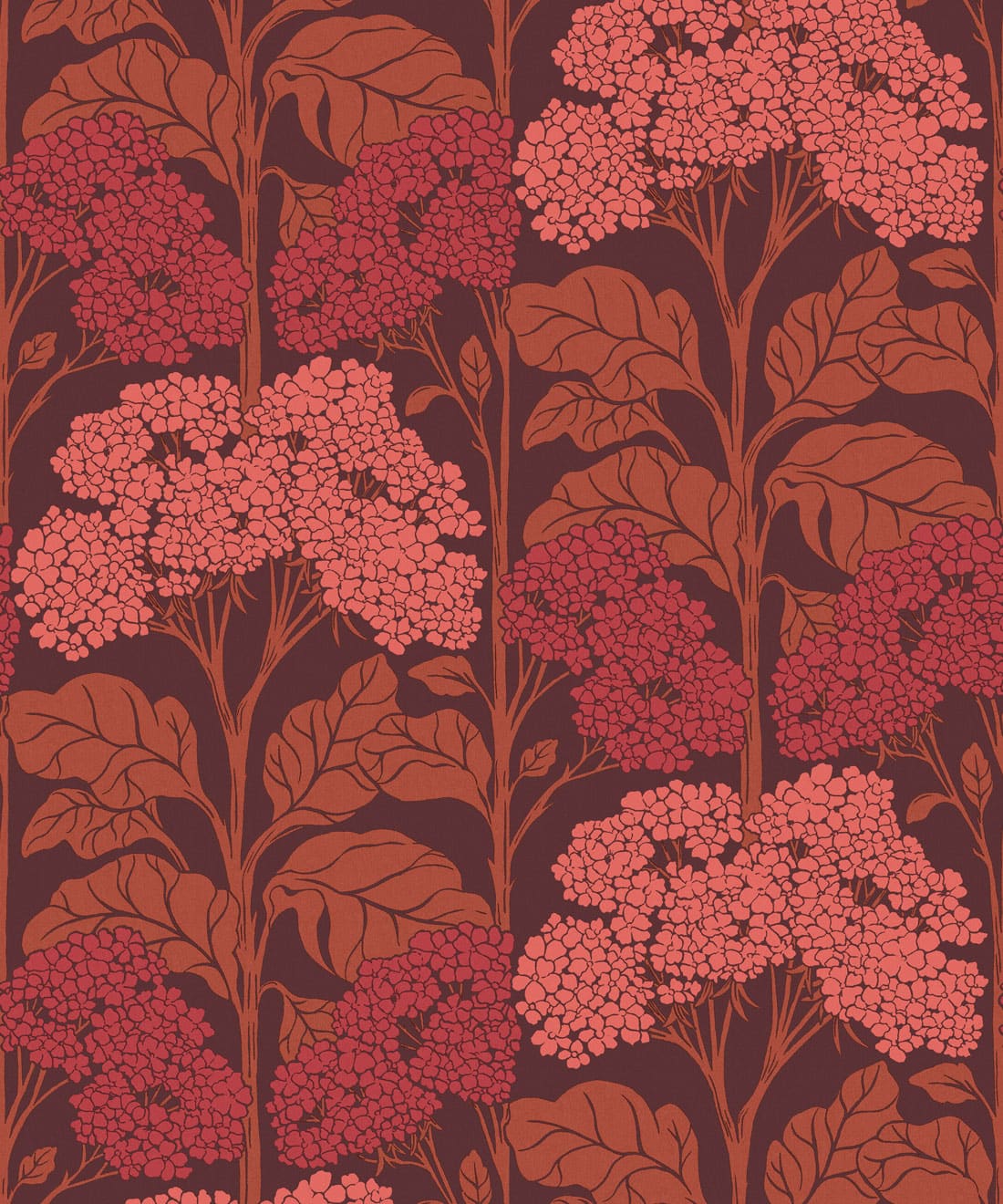Cow Parsley Wallpaper, Coral