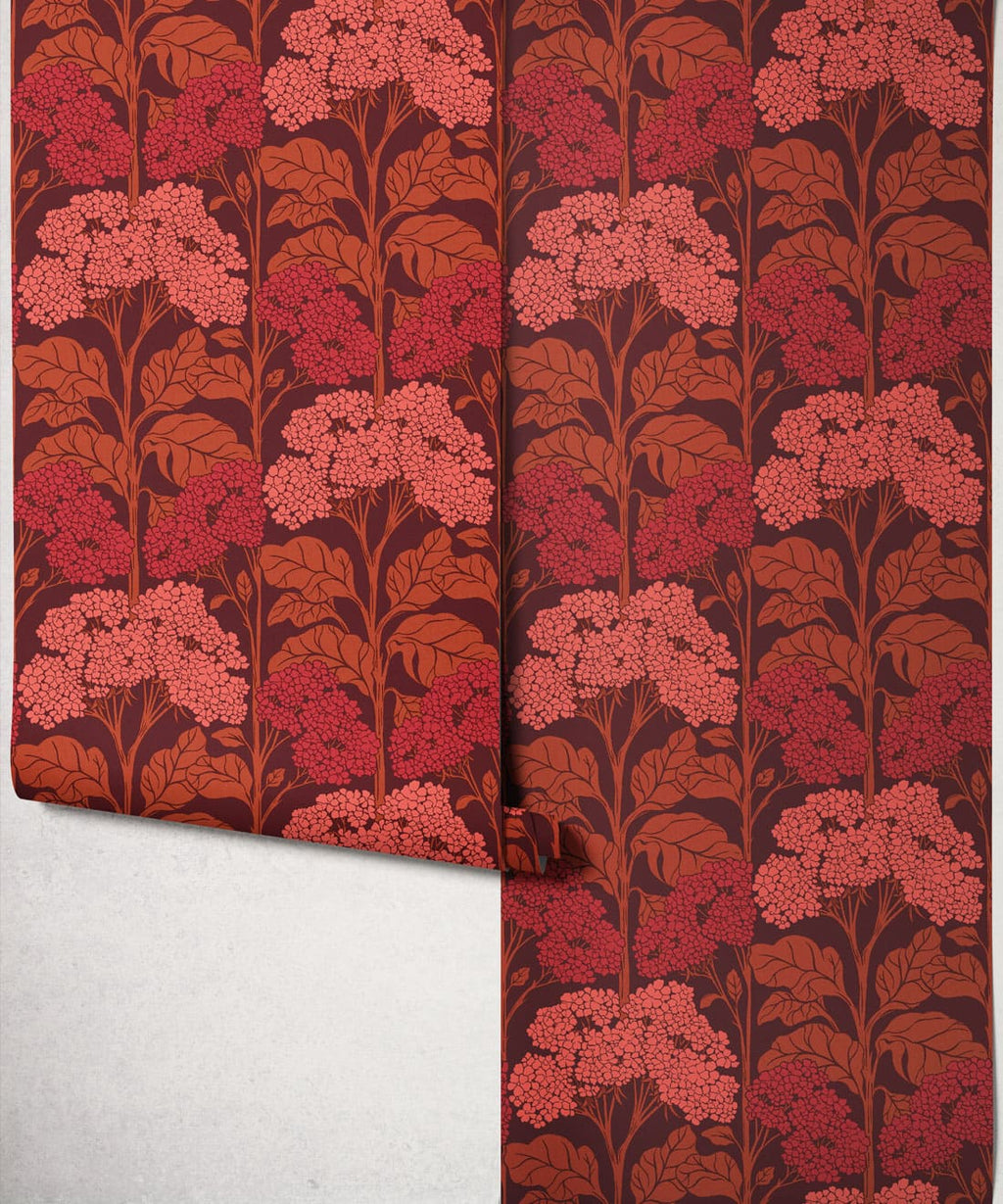 Cow Parsley Wallpaper, Coral