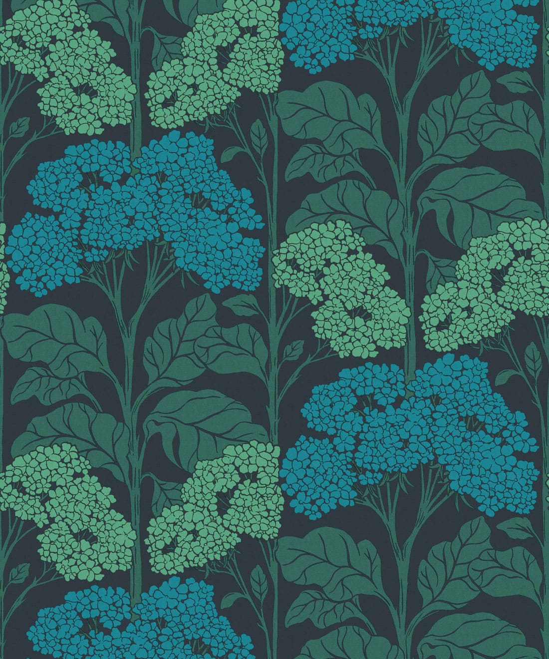 Cow Parsley Wallpaper, Teal
