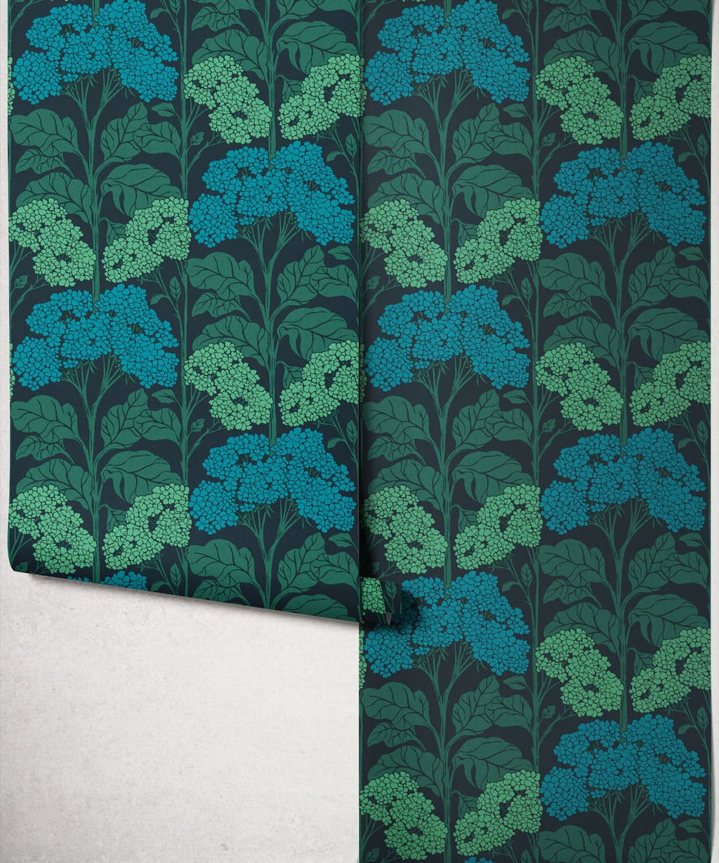 Cow Parsley Wallpaper, Teal