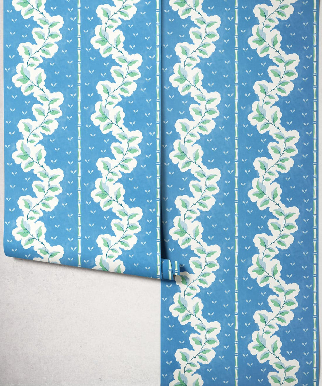 Silk Road Wallpaper, Cobalt