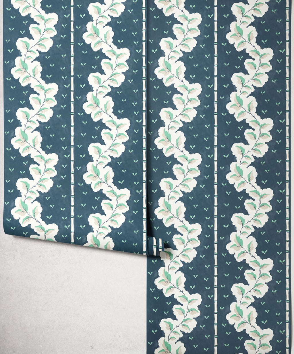 Silk Road Wallpaper, Indigo