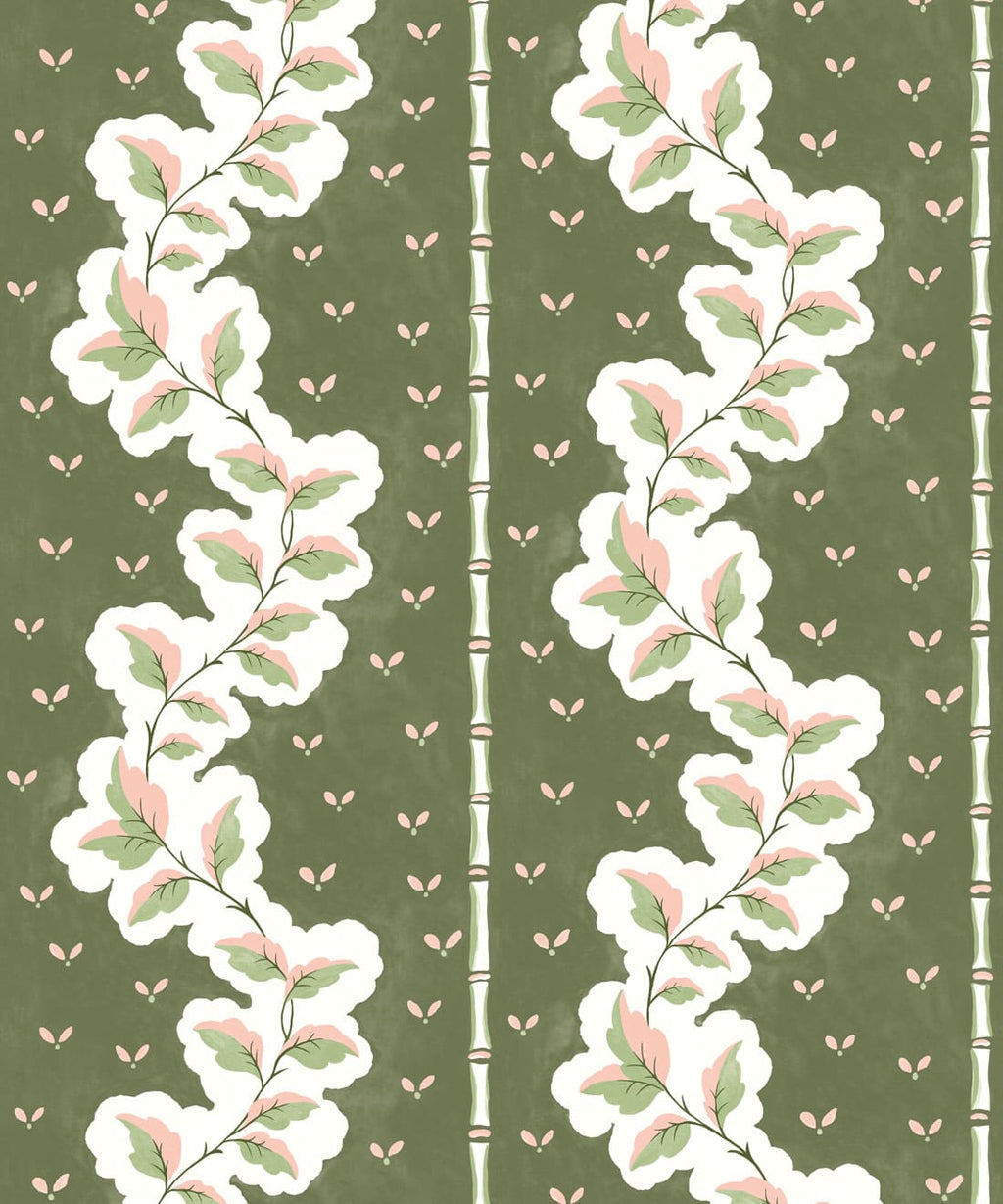 Silk Road Wallpaper, Olive