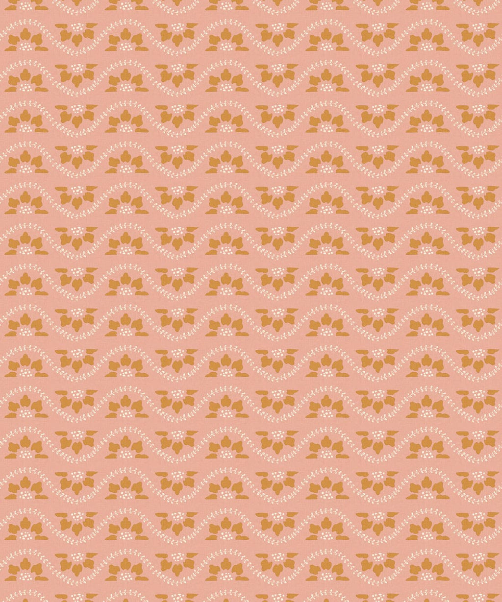 Rosette Wallpaper, Blush