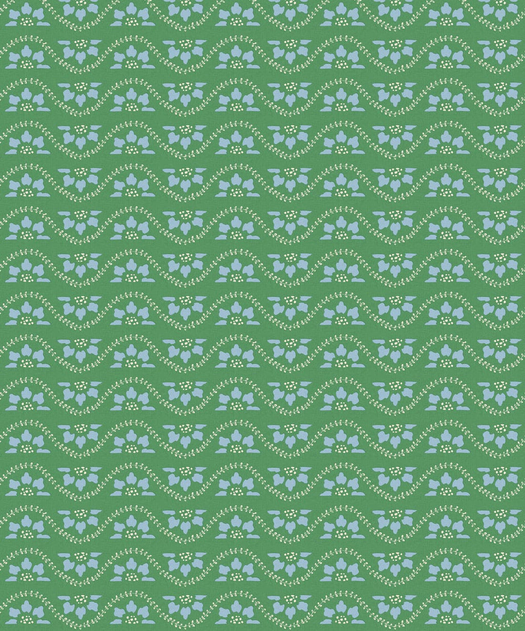 Rosette Wallpaper, Emerald
