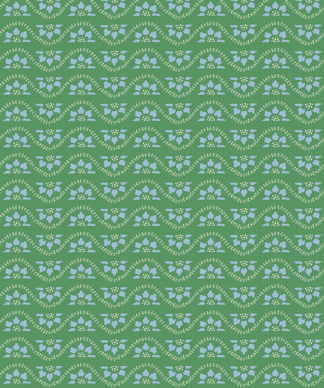 Rosette Wallpaper, Emerald