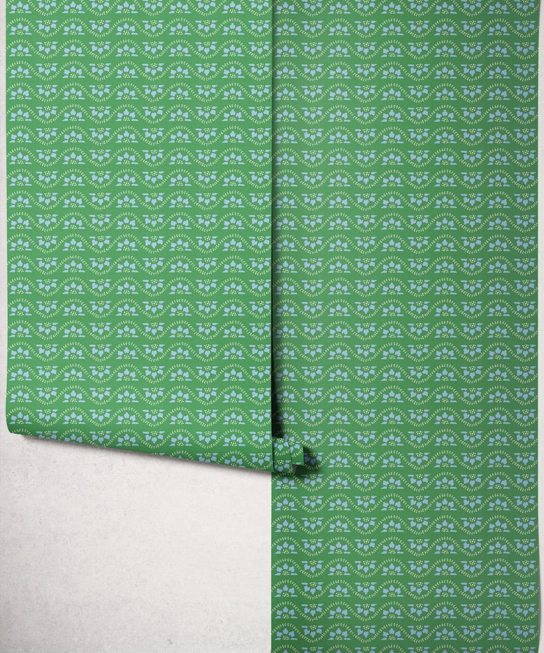 Rosette Wallpaper, Emerald