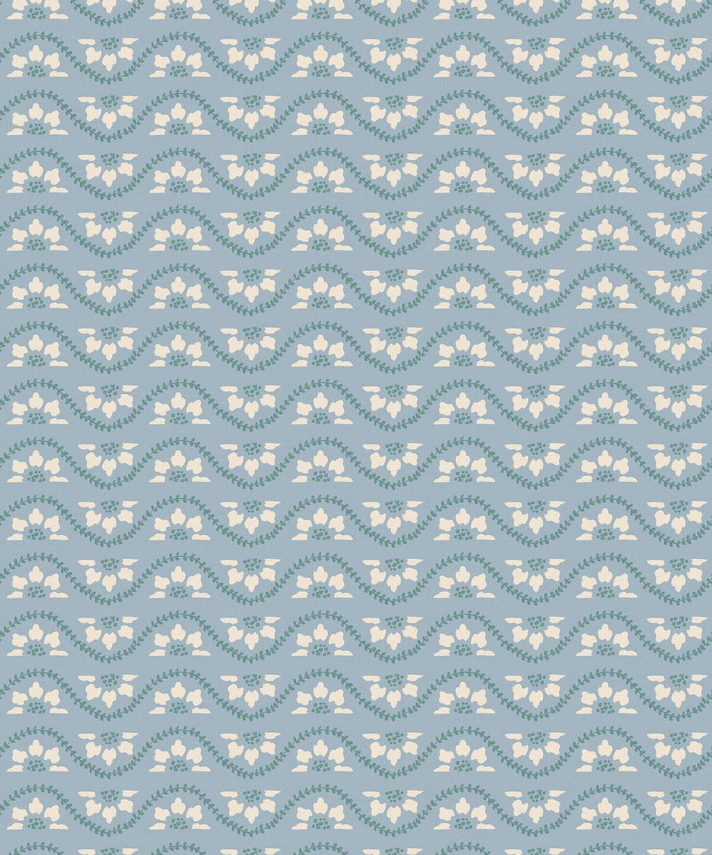 Rosette Wallpaper, Powder