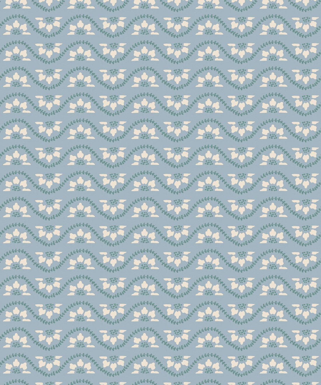 Rosette Wallpaper, Powder