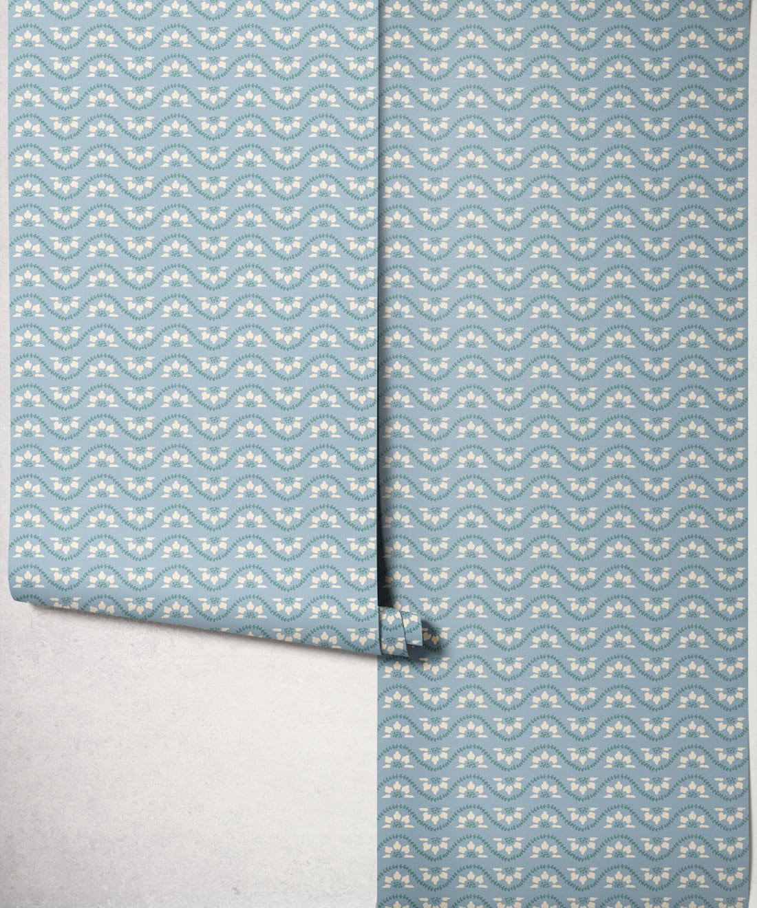 Rosette Wallpaper, Powder