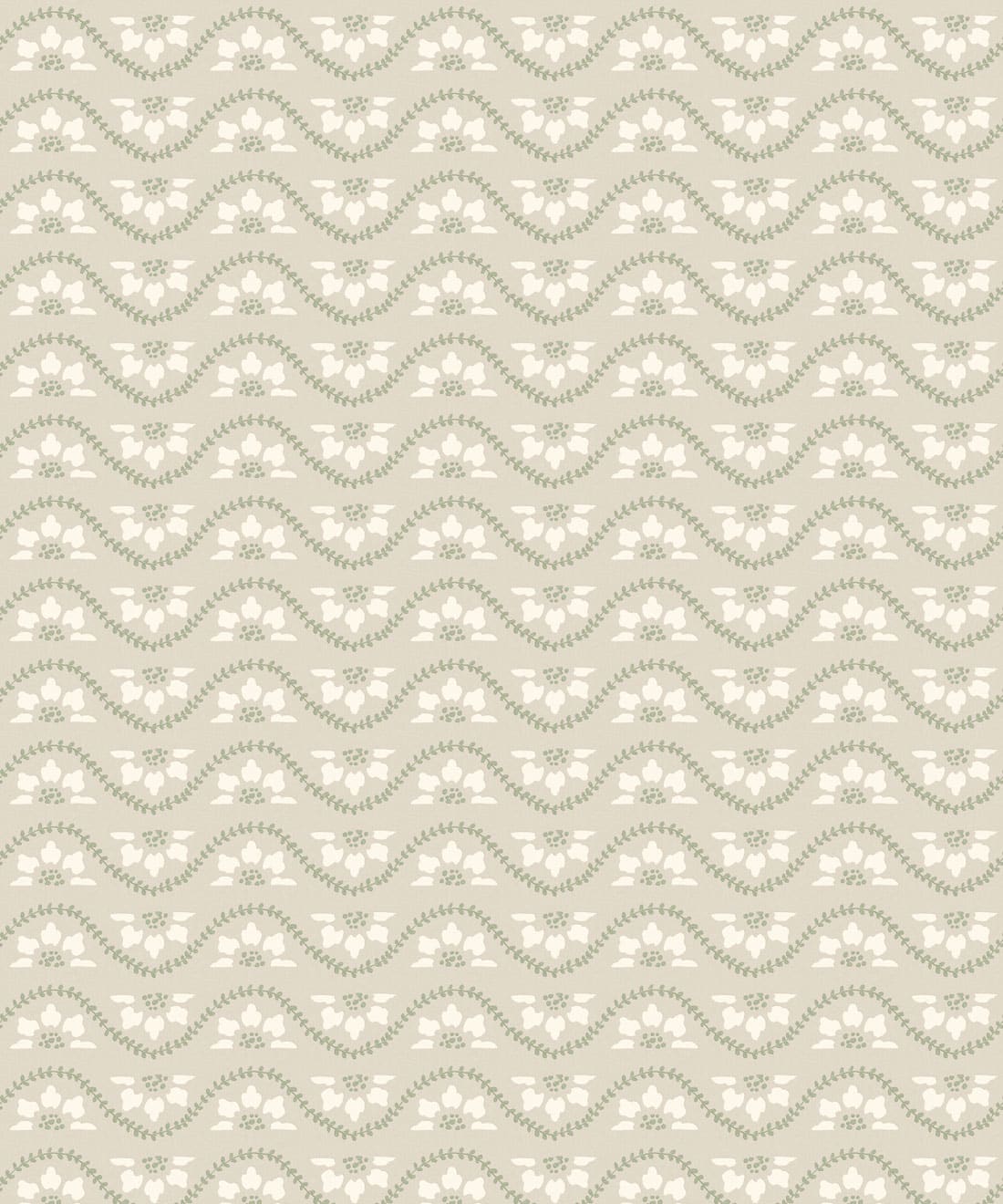 Rosette Wallpaper, Sage