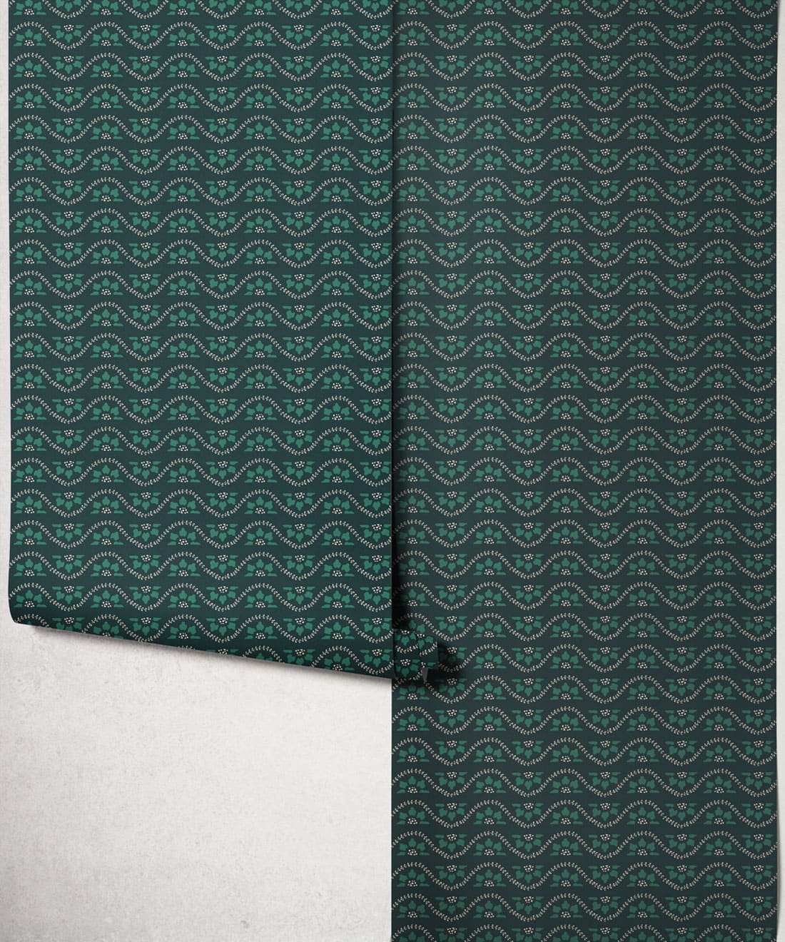 Rosette Wallpaper, Teal