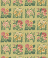 Flower Patch Wallpaper, Chartreuse