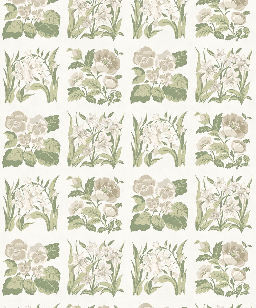 Flower Patch Wallpaper, Linen