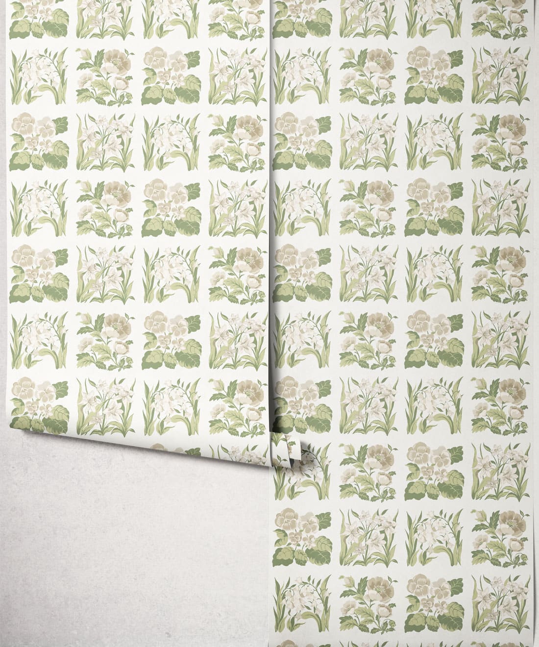 Flower Patch Wallpaper, Linen
