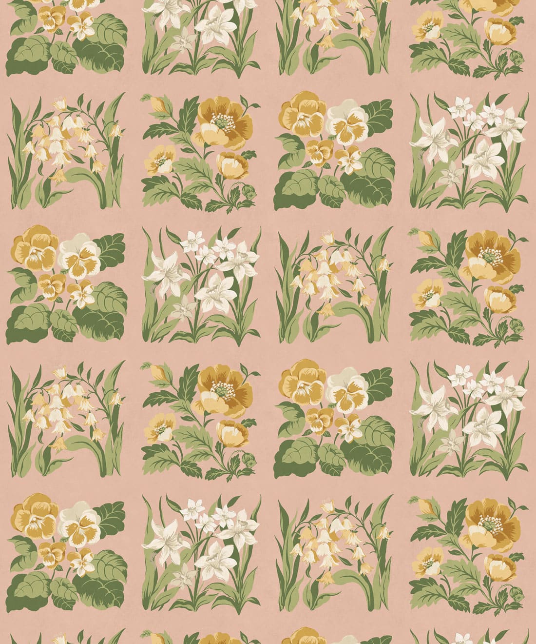 Flower Patch Wallpaper, Rose