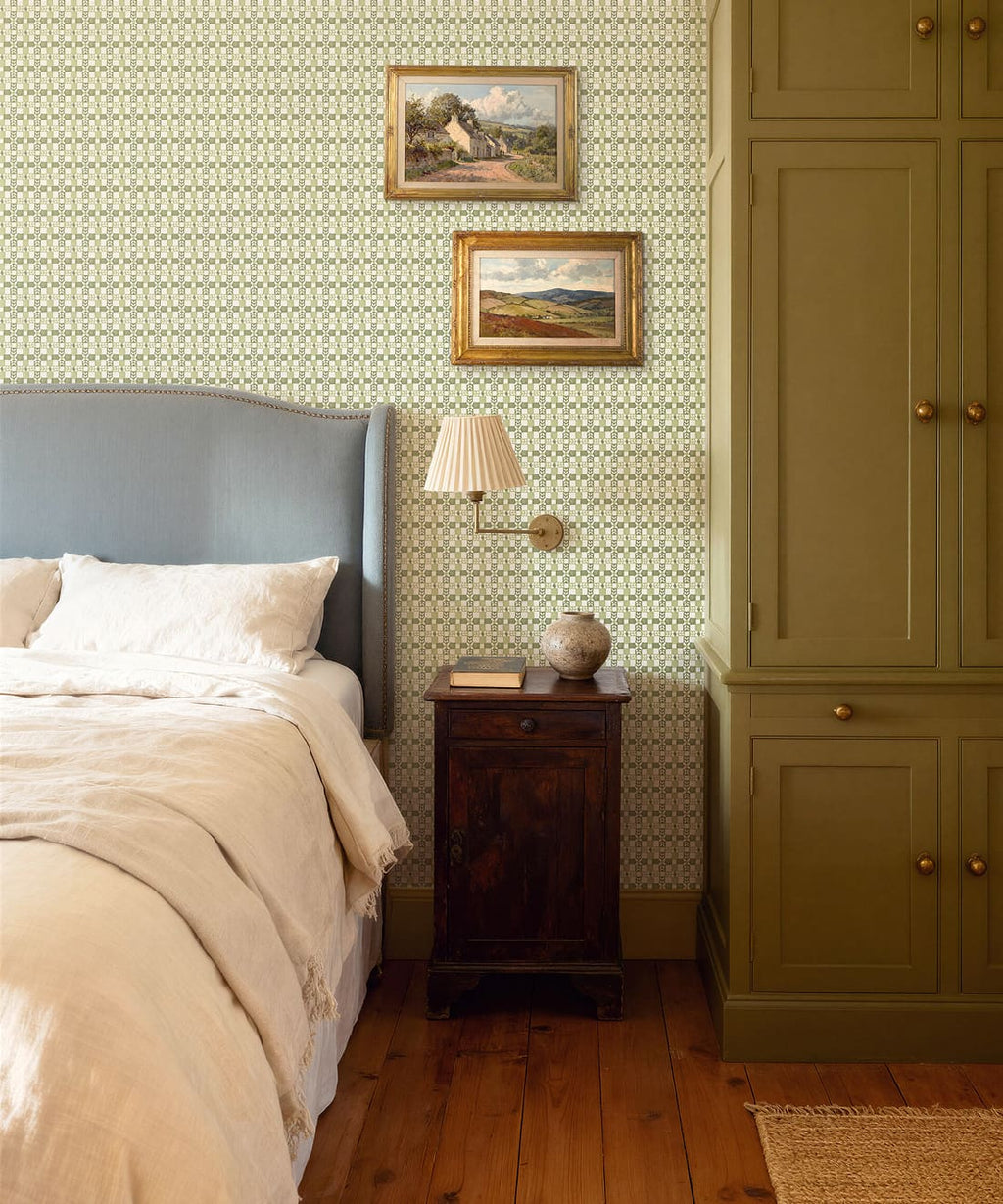 Wicker Wallpaper, Olive