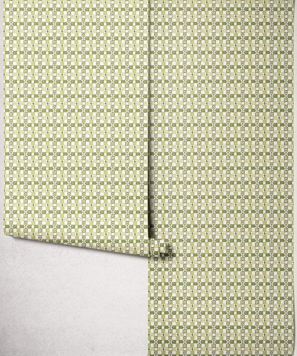 Wicker Wallpaper, Olive
