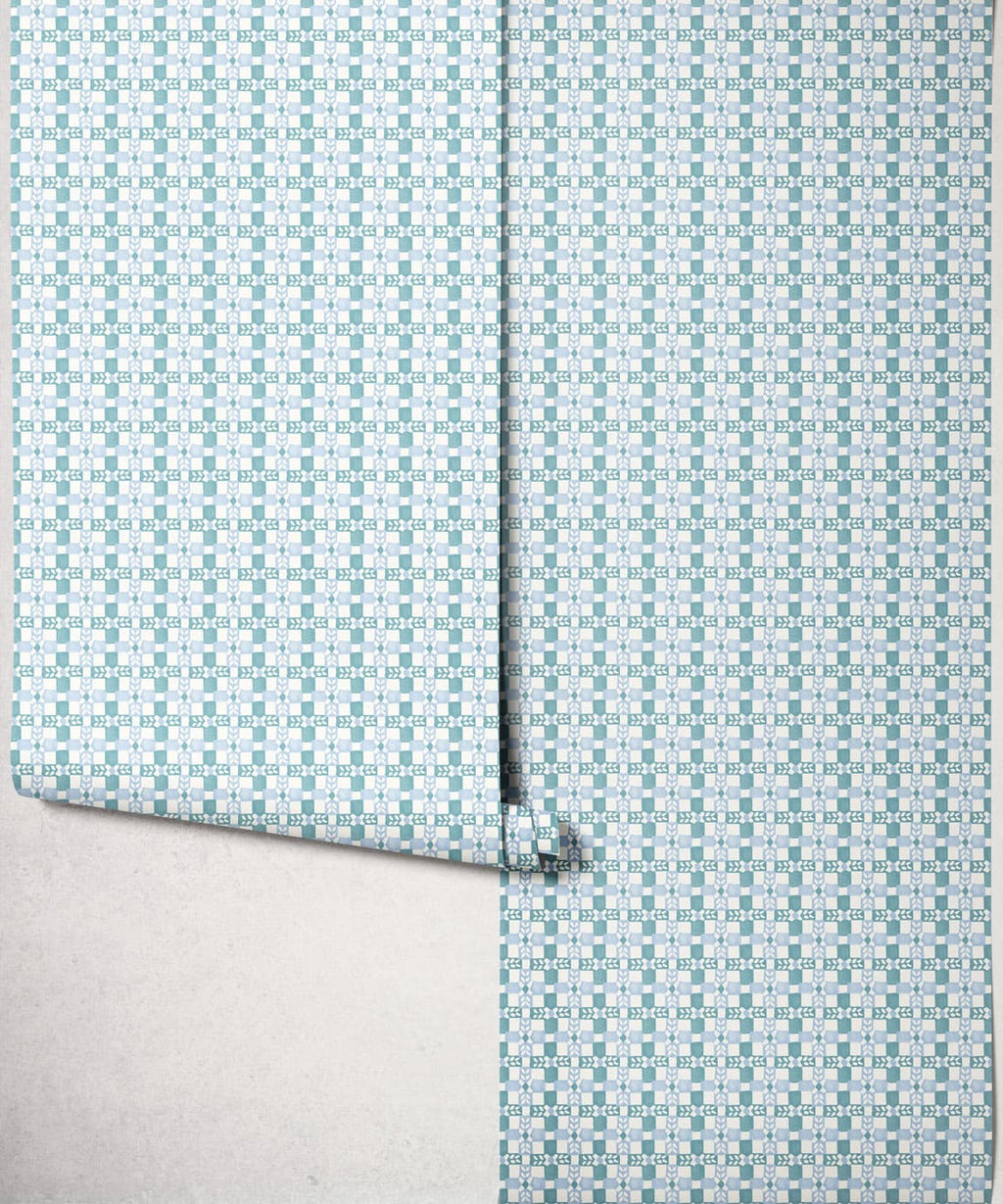 Wicker Wallpaper, Teal